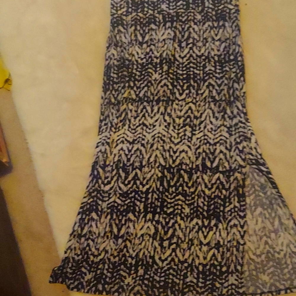 Maxi black and white skirt